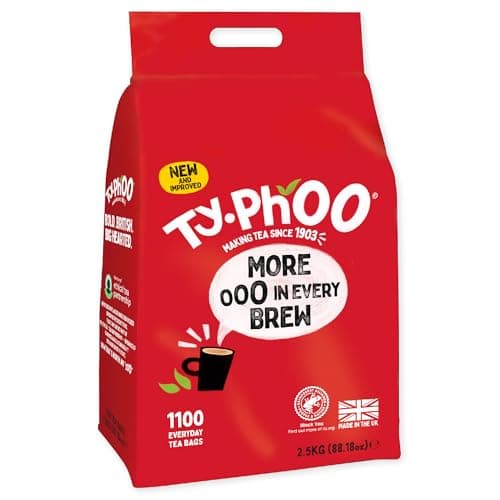 Image of Typhoo Tea • 1100 Black Tea Bags • Refreshing Everyday Blend • Bold & Full-Flavoured • Vegetarian Friendly • Packed in the UK • Ethical Sourcing