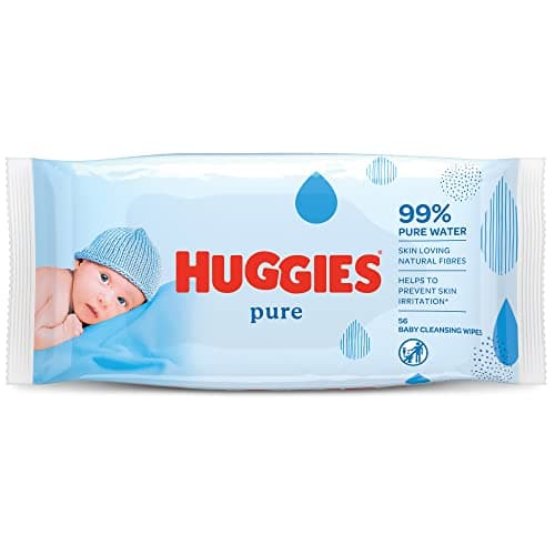 Image of Huggies Pure Baby Wipes - 1 packs of 56 wipes