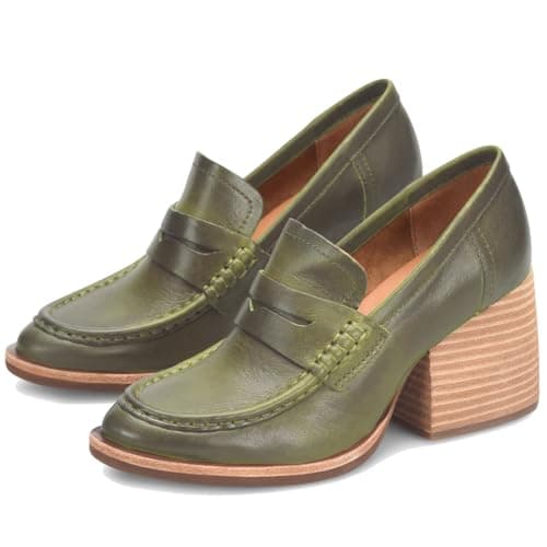 Image of MOOMMO Women's Chunky Platform Loafers Pumps Round Closed Toe Slip On Penny Loafers Suede Block High Heels Oxford Shoes Formal Classic Thick Heel Dress Loafer Office Ladies Vintage Comfort 4-11 M US