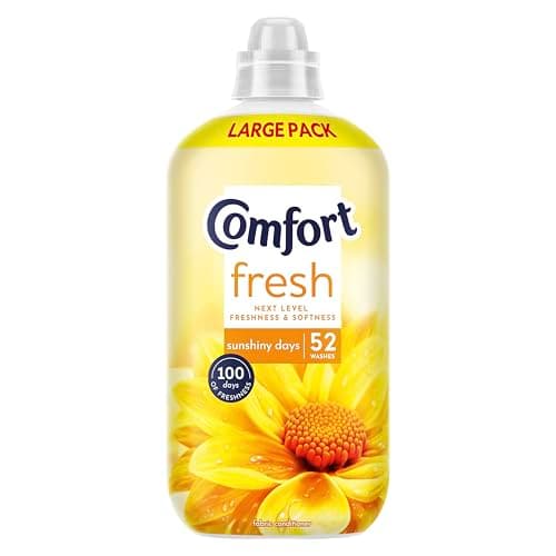 Image of Comfort Fresh Sunshiny Days Fabric Conditioner Softener with Motion-Activated Fragrance Technology 100 Days of Freshness 52 washes (1.56 L)