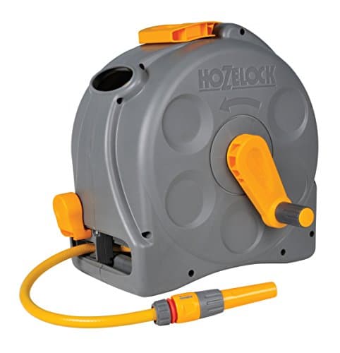 Image of Hozelock 2-in-1 Compact Enclosed Hose Reel with 25 m Hose and Connectors