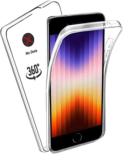 Image of KP TECHNOLOGY iPhone SE 2022 / 2020 Case, Clear Transparent Flexible Slim Shockproof 360° Full Body TPU Gel Cover