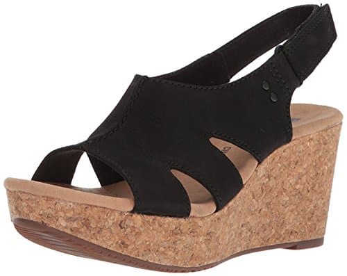 Image of Clarks Women's Annadel Bari Platform, Black Nubuck, 4 UK