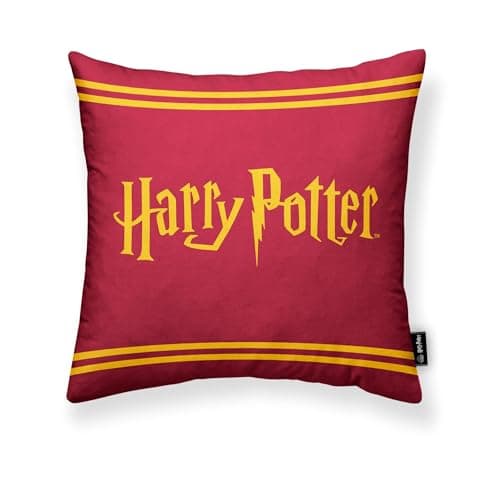 Image of BELUM 100% Cotton Cushion Cover 45x45cm Harry Potter Red A Model | Harry Potter Cushion Cover | Half Panama Fabric 100% Organic Cotton