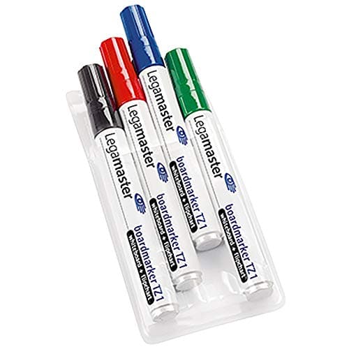 Image of Legamaster TZ1 Board Markers - Wallet x4 Assorted, Assorted Colours, 4er Set, 7-110094