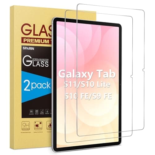 Image of SPARIN Screen Protector for Samsung Galaxy Tab S10 Lite /S10 FE/S9 FE 10,9", Galaxy Tab S11/S9/ S8 /S7 11" 9H Tempered Glass Film Screen Protector, 2 Pack