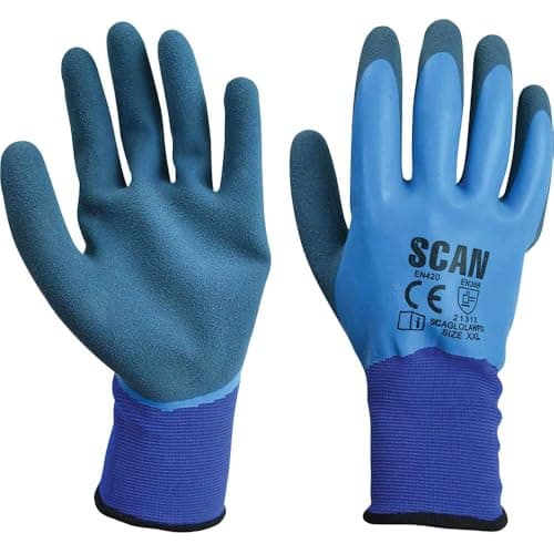 Image of Scan SCAGLOLAWPXX Waterproof Gloves with Latex Palm - Size 11
