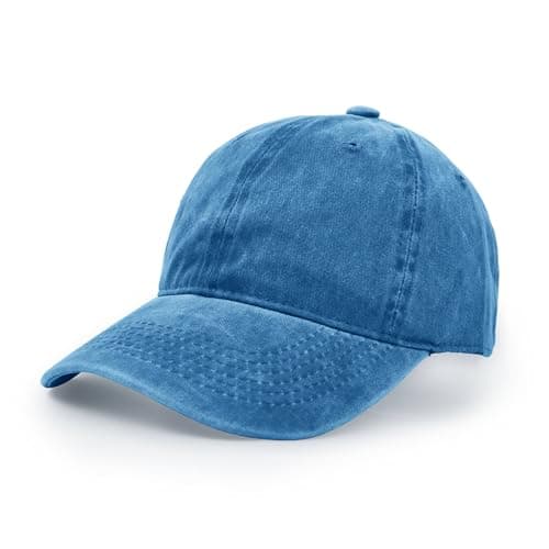Image of UltraKey Baseball Cap, Cotton Adjustable Sport Outdoor Sun Cap Unisex Hip Hop Casual Hat Snapback Cap Lack Blue