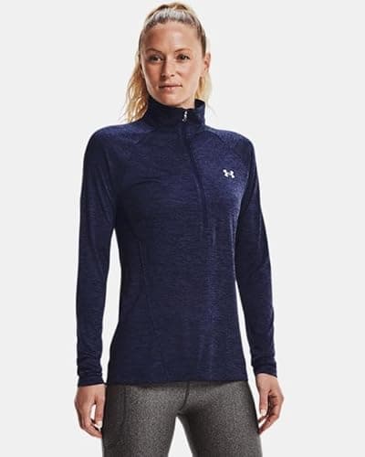 Image of Under Armour Womens Tech Half Zip Top Midnight Navy S
