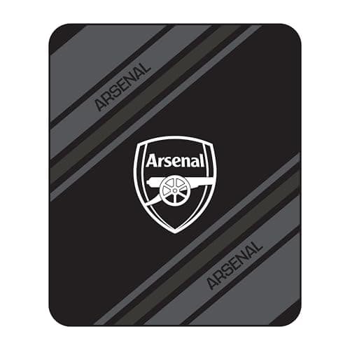 Image of FOCO Arsenal Blanket Fleece Large Throw 120cm x 150cm | Super soft Warm Cosy Lightweight Sofa Bed Travel Black Blanket | Official Gunners Supporters Gift