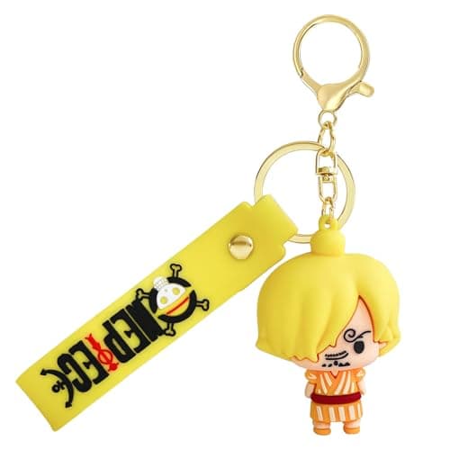 Image of ACZHHZC OP Anime Cartoon Keychains, Cute Mini Figure Keychains, Fun Backpack Keyring Accessories Gifts for Men, Sanji, One size