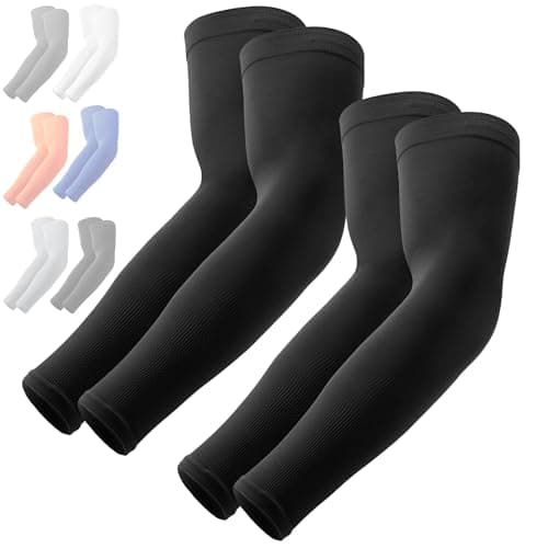 Image of Tough Outdoors Sun Protection Sleeves for Men and Women - UV Arm Sleeves - Golf Sun Sleeves - Cycling Football Sleeves