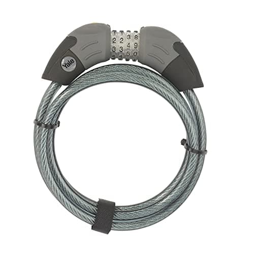 Image of Yale YCC1/10/185/1 - Standard Combination Cable Bike Lock 1800mm - Steel Ball Click Gear System - Lightweight