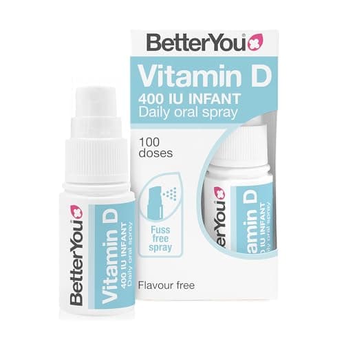 Image of BetterYou Vitamin D 400 IU Infant Oral Spray for Babies & Kids Under 3 Years, Gentle Fast Acting Formula to Support Growing Bones and a Healthy Immune System, 3-Month Supply, Flavour Free