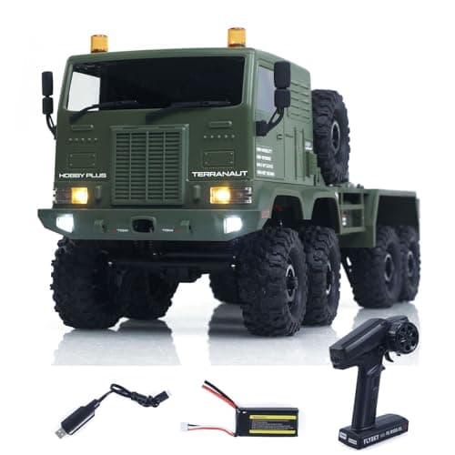 Image of wheelfun 1/18 Remote Control Military Truck 8X8 All Wheel Steering Electric RC Off Road Vehicle Model 2Speed Gearbox RTR Metal Chassis Hobby Grade Model for Ages 14+(Green)