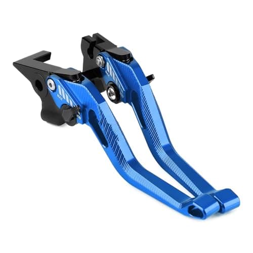 Image of EQAUHYB Clutch Brake Lever Set for Tiger 800 XC/XCX/XR/XRT/XRX 2015 2016 2017 2018 Motorcycle Accessories Short Adjustable Brake Clutch Levers Front Control Handle(Blue)