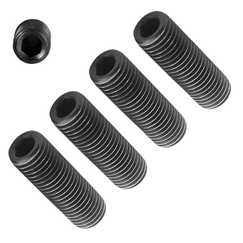 Image of TERF® M8 X 16mm Allen Head Hex Socket Grub Screws Self Colour Black High Tensile Grade 14.9 Grub Screw M8 (8mm) X 16mm Allen Key Internal Hexagonal Socket Bolts - Pack of 10