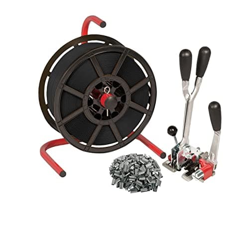 Image of Trojan Combi Tool 12mm Strapping Kit 2 (Contains Strapping Reel, Sealer/Tensioner Tool, 1000 Seals & Static Dispenser