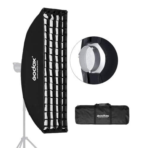 Image of Godox 22cm x 90cm 8.6"x 35.4" Strip Beehive Honeycomb Grid Softbox Bowens Mount for Godox Flash Light and Other Studio Flash Light