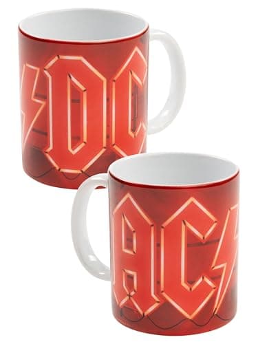 Image of United Labels AC/DC Mug - LED AC DC Coffee Mug Ceramic Coffee Mug Red 320 ml