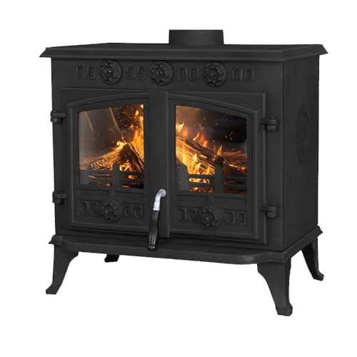 Image of NRG Stove Cast Iron Multifuel Stoves Clean Burn Wood Burner Burning Fire Woodburning Fireplace Multi-Fuel Stove