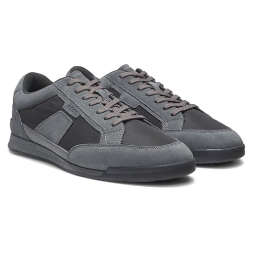 Image of BOSS Men's Nitan_Lowp_sdpny 10274124 01 Low-Profile Trainers, Charcoal, 8 UK