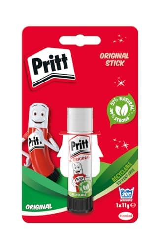 Image of Pritt Glue Stick, Safe & Child-Friendly Craft Glue for Arts & Crafts Activities, white, 1x11g Pritt Stick, Packaging may vary
