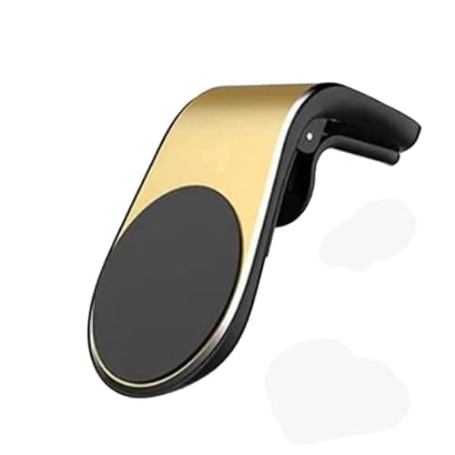 Image of Magnetic Car Phone Holder for Dacia Spring, L Type Air Vent Clip Mobile Mount Mobile Phone Holders Smartphone Support Stand,Gold-1 pcs