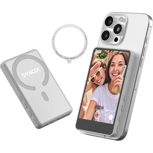 Image of SYNCO XView M4 Phone Vlog Selfie Monitor Low Latency Magnetic Attaching P2P Connectivity Bluetooth Remote (White)