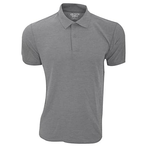 Image of Gildan Mens DryBlend Adult Sport Double Pique Polo Shirt (M) (Dark Heather)