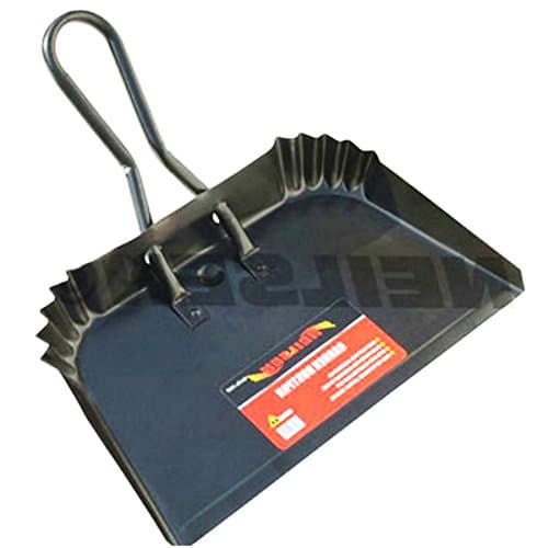 Image of HEAVY DUTY GARDEN DUSTPAN METAL CONSTRUCTION GARAGE WAREHOUSE EXTRA WIDE 16" CA7