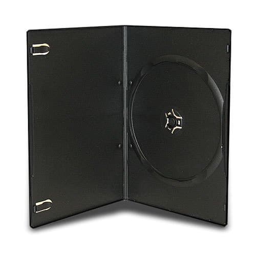 Image of 5 X Single Black Slim DVD Cases With A 7mm Spine And Outer Sleeve For Artwork Inlay. Case Can Hold 1 CD DVD or Blu Ray Disc