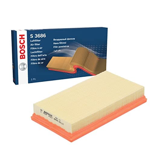 Image of Bosch S3686 Car Air Filter - Separates Particles from the Air Intake - Moisture-resistant plus High Tensile Strength