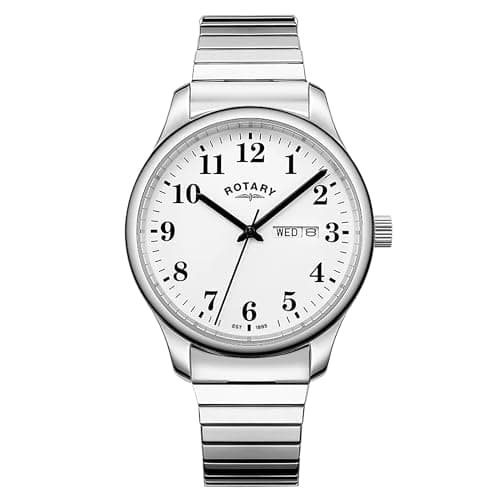 Image of Rotary Men's Heritage Altera Stainless Steel Expander Bracelet Watch