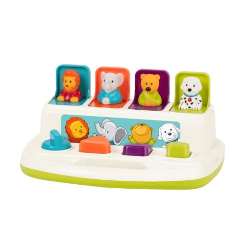 Image of Battat – Cause – And – Effect Toy – Developmental Toy With Buttons & Colors – Color Sorting Animal Toys – For Kids, Toddlers, Babies – 18+ Months – Pop – Up Pals