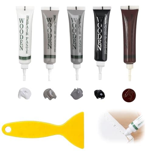 Image of Laminate Floor Repair Kit, Wood Putty, Wood Repair Kit, Vinyl Floor Repair Kit for Repairing Scratches, Cracks and Discoloration on Wooden Cabinet, Floors and Doors - Easy to Use, 5 Colours