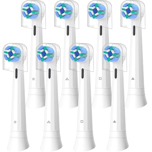 Image of iO Brush Heads Compatible with Oral B iO Electric Toothbrushes, Replacement Toothbrush Head for 10/9N/9/8N/8/7N/7/6N/6/5N/5/4N/4/3N/3S/3/2/My Way Series (8 White, 8 Count(Pack of 1))