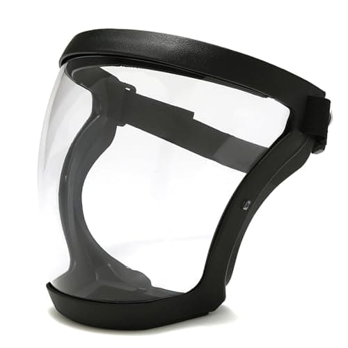 Image of ONEVER Anti-Fog Protective Full Face Shield, Anti-Fog Plastic Protective Cover with Adjustable Belt and Detachable Vent, Breathable Mask Transparent Mask Face Visor for Male Female Adults