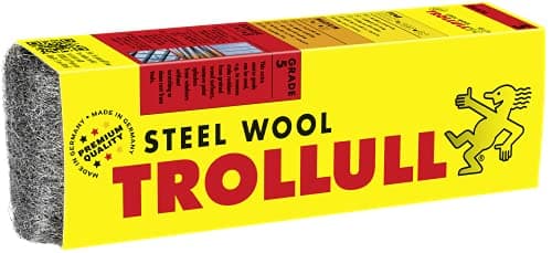 Image of TROLLULL Steel Wool | Wire Wool 200g coarse 5 removes slurry stains from wood, paint splashes from glass, rust from tools