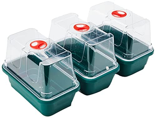 Image of Garland GAL18MP3 3 x Mini High-Dome Propagators, Green, 13x17x13 cm
