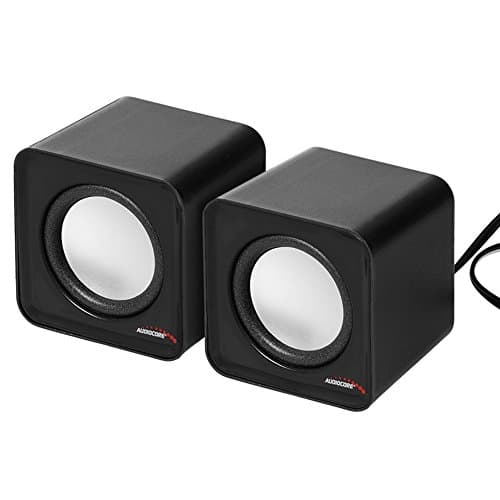 Image of Audiocore AC870 6W USB Cube Portable Bookshelf Speakers PC/Laptop/Tablet (Black)