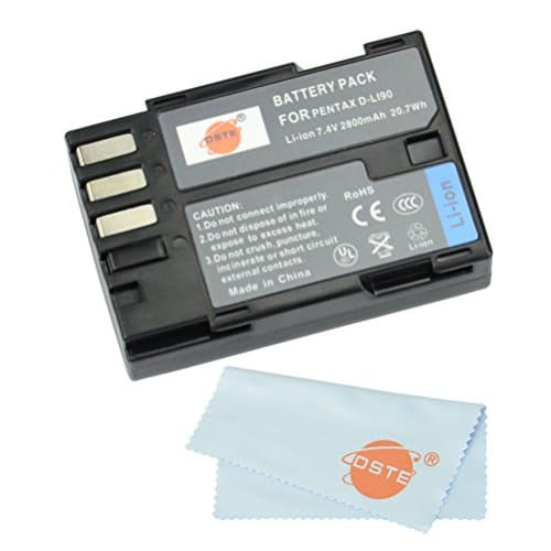 Image of DSTE Full Coded 7.4V 2000mAh D-Li90 Li90 Li-ion Battery for Pentax K-7 K-7D K-5 645D K5IIS K52 K5II K01