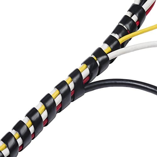 Image of D-Line Cable Tidy Spiral Wrap, CTW2.5B, Cable Management Solution to Organise Cables - 2.5 Meter Length, Black