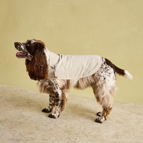 Image of Rosewood x Joules Sandshell Raincoat for Dogs, Medium, Washable, Lightweight, Water-Resistant Dog Coat for Medium Dogs