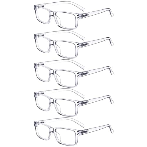 Image of Eyekepper Vintage Reading Glasses-5 Pack Clear Frame Glasses for Men Reading, Reader Eyeglasses Women