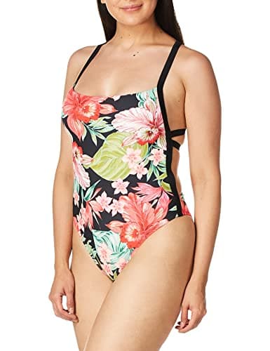 Image of Body Glove Women's Electra One Piece Swimsuit with Strappy Back Detail, Isla Foca Floral, X-Large