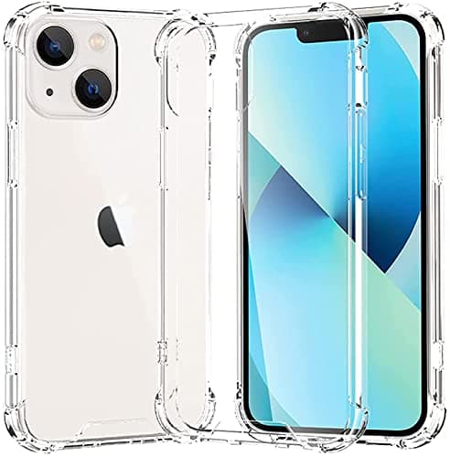 Image of Melomon Case for iPhone 13 Mini, (5.4-inch) 13 Mini Clear Case with Shockproof Bumper, Anti-slip Transparent TPU Cover for iPhone 13 Mini