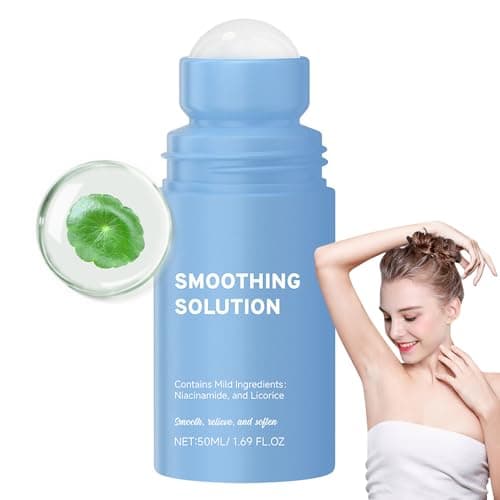 Image of Smoothing Solution Ingrown Hair Treatment - Razor Bumps Treatment for Women & Men - After Shave Soothing Roll-On Serum with Bha Aha - Hydrating Care for Underarms, Legs, Bikini Line & Arms,50ML