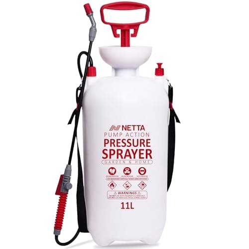 Image of NETTA Garden Sprayer 11L - Weed Killer Sprayer Pump with Adjustable Mist Spray Bottle Nozzle - Pressure Pump Spray Bottle for Plants, Fertilizer, Pesticides, Fungicides, Patio & Car Cleaning