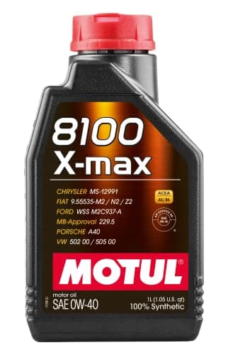 Image of MOTUL 104531 | MOTUL 8100 X-max 100% Synthetic Full SAPS Engine Oil for Petrol & Diesel Vehicles | Viscosity SAE J 300, 0W-40 | 1 Litre